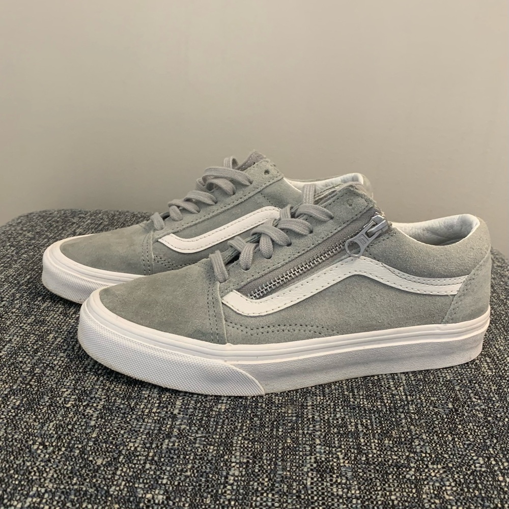 Vans Gray and White Old Skool Sneakers